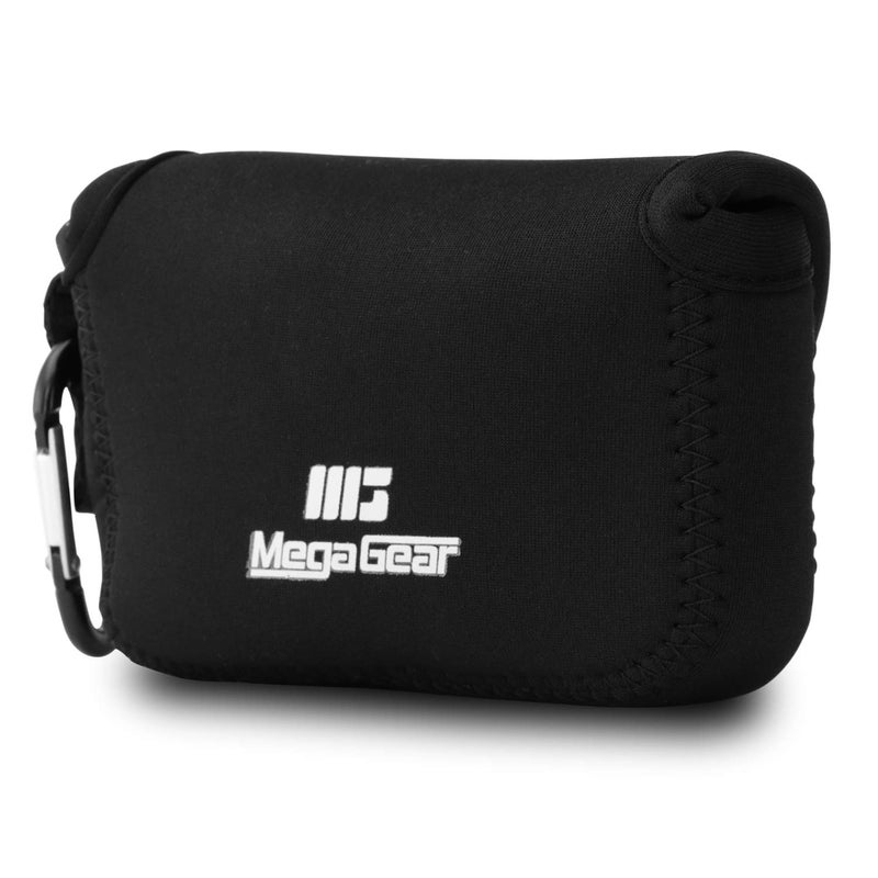MegaGear ''Ultra Light'' Neoprene Camera Case Bag with Carabiner for Panasonic Lumix DC-ZS80, DC-ZS70, DMC-ZS100, DC-TZ95, DC-TZ90, DMC-TZ100 (Black) - Image 2